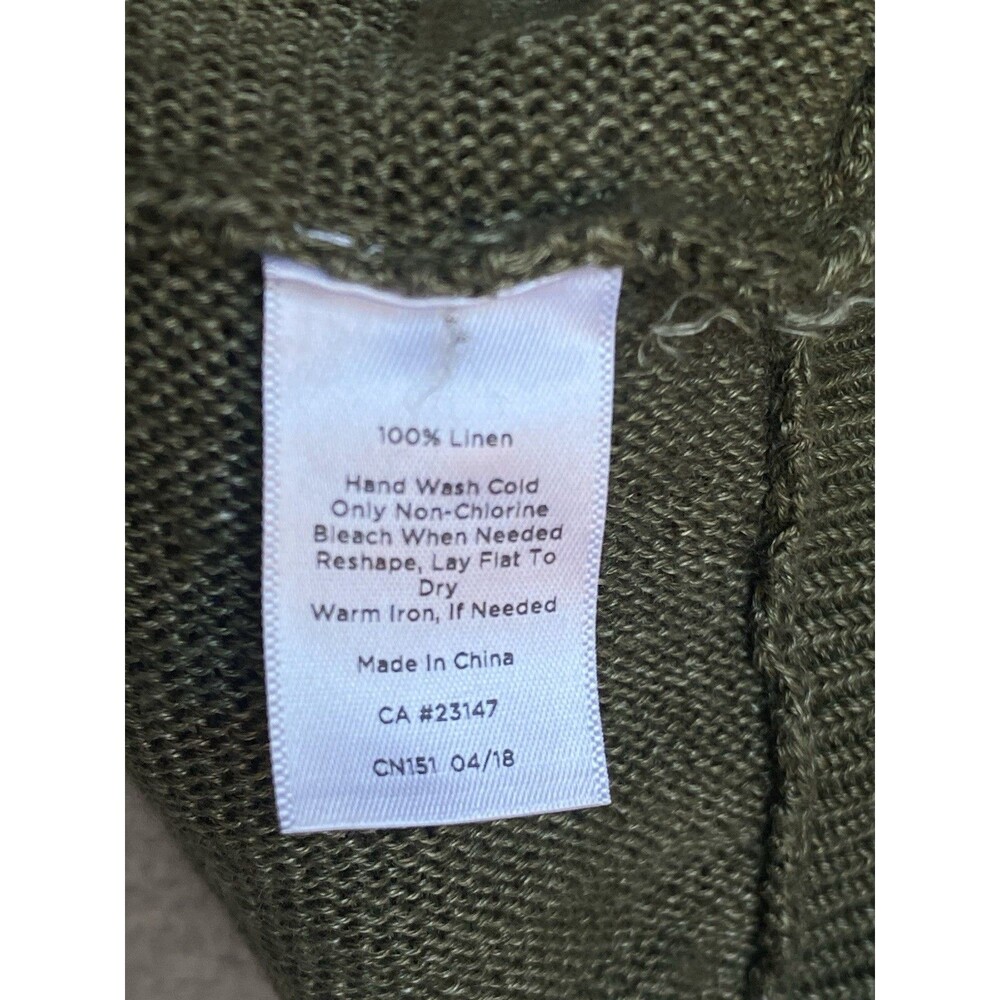 Talbots Olive Green V‑Neck Lightweight Knit Sweater - Picture 4 of 11
